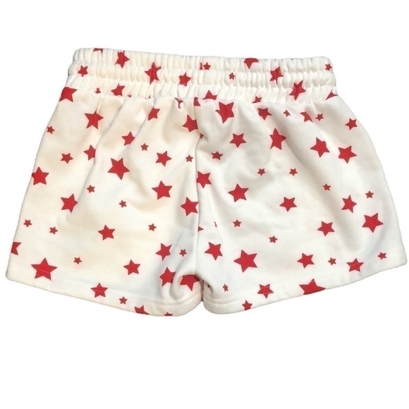 NWOT LOVE STREAK COZY SHORTS WITH RED STARS SIZE SMALL - Picture 5 of 5